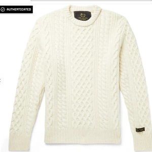 Aime Leon Dore x Woolrich Cable Crewneck Sweater | Color: Cream  Condition: New